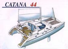 Deck layout - Catana Catana 44 S, Used (1993) - Martinique (Ref 416)