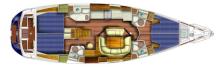 Boat layout - Jeanneau Sun Odyssey 49, Used (2004) - Martinique (Ref 431)