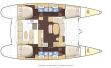 Boat layout - Lagoon Lagoon 440, Used (2007) - Martinique (Ref 432)