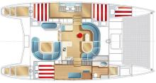 Boat layout - Nautitech Nautitech 44, Used (2008) - Caribbean (Ref 440)