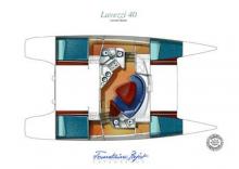 Boat layout - Fountaine Pajot Lavezzi 40, Used (2002) - Martinique (Ref 443)