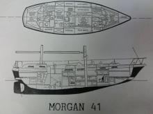 Boat layout - Morgan Yachts Morgan 41, Used (1973) - Martinique (Ref 444)
