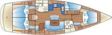 Boat layout - Bavaria Yachts Bavaria 46 Cruiser, Used (2009) - Martinique (Ref 447)