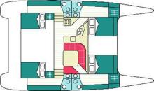 Boat layout - Voyage Yachts Norseman 430, Used (1996) - Martinique (Ref 450)