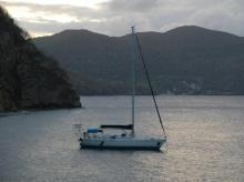 At anchor in Martinique - Beneteau First 405, Used (1986) - Martinique (Ref 451)
