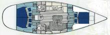 Boat layout - Beneteau Oceanis 461, Used (1997) - The Caribbean (Ref 460) Boat layout - Beneteau Oceanis 461, Used (1997) - The Caribbean (Ref 460)