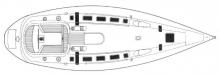 Deck layout - Beneteau First 41 S5, Used (1992) - Martinique (Ref 461)