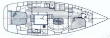 Boat layout - Beneteau Oceanis 40 CC, Used (1997) - Martinique (Ref 470)