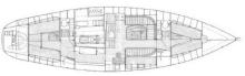 Boat layout - Amel Santorin Ketch, Used (1991) - Martinique (Ref 471)