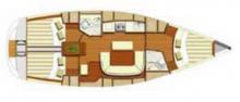 Boat layout - Dufour Yachts Dufour 385 Grand' Large, Used (2005) - Guadeloupe (Ref 482)