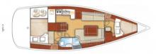 Boat layout - Beneteau Oceanis 40, Used (2008) - Martinique (Ref 486)