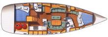 Oceanis 473 Clipper : Boat layout