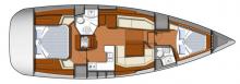 Sun Odyssey 42 DS : Boat layout