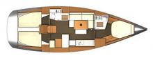 Dufour 405 : Boat layout