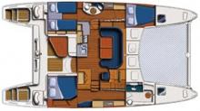 Catana 431 owner's version : Boat layout