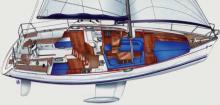 Sun Odyssey 37 : Boat layout