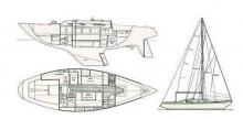 Centurion 32 : Boat layout and sails plan
