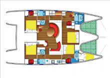 Privilège 615  : Boat layout
