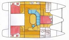 Privilege 37 : Boat layout
