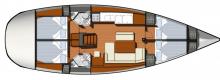 Sun Odyssey 44 I : Boat layout