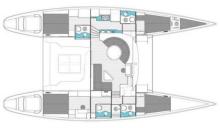 Boat layout - Lagoon Lagoon 570, Used (2004) - France (Ref 237)