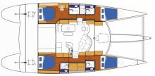 Boat layout - Fountaine Pajot Eleuthera 60, Used (2006) - Caribbean (Ref 250)