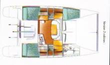 Boat layout - Fountaine Pajot Mahe 36, Used (2006) - Martinique (Ref 252)