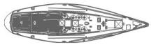 Swan 651: Deck layout