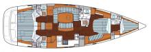Oceanis 523 Clipper: Boat layout
