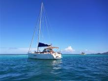 Dufour 380 Grand'Large: At anchorage in the Caribbean