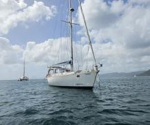 Kirie Feeling 486 : At anchor in Martinique