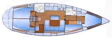 Bavaria 42 Exclusive : Cabins layout