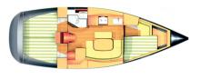 Dufour 365 GL: Cabins layout