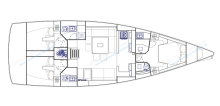 Dufour 500 Grand'Large : Cabin layout Dufour 500 Grand'Large : Cabin layout
