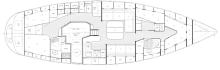Hallberg-Rassy 46 : Cabins layout