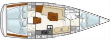 Hanse 350 : Boat layout