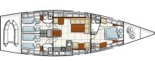 Hanse 54e : Cabins layout