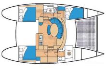 Lagoon 380 3 cabines : Boat layout