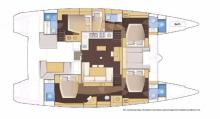 Lagoon 52 F : Cabins layout