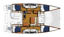 Leopard 44 : Cabins layout