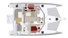 Neel 43 : Cabins and saloon layout Neel 43 : Cabins and saloon layout
