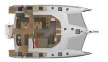 NEEL 47 : Deck and saloon layout