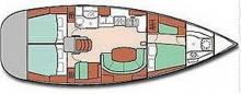 Oceanis 411 Clipper : Boat layout