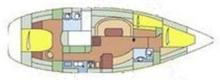 Oceanis 44 CC : Cabin layout