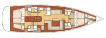 Oceanis 58 : Cabins layout