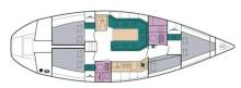 Ovni 43 : Cabins layout