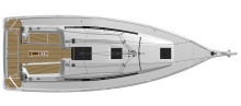 Sun Odyssey 350 : Deck layout