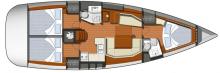 Sun Odyssey 42i : Boat layout