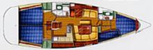 Sun Odyssey 43 : Boat layout Sun Odyssey 43 : Boat layout