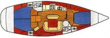 Sun Odyssey 45.2 : Cabins layout